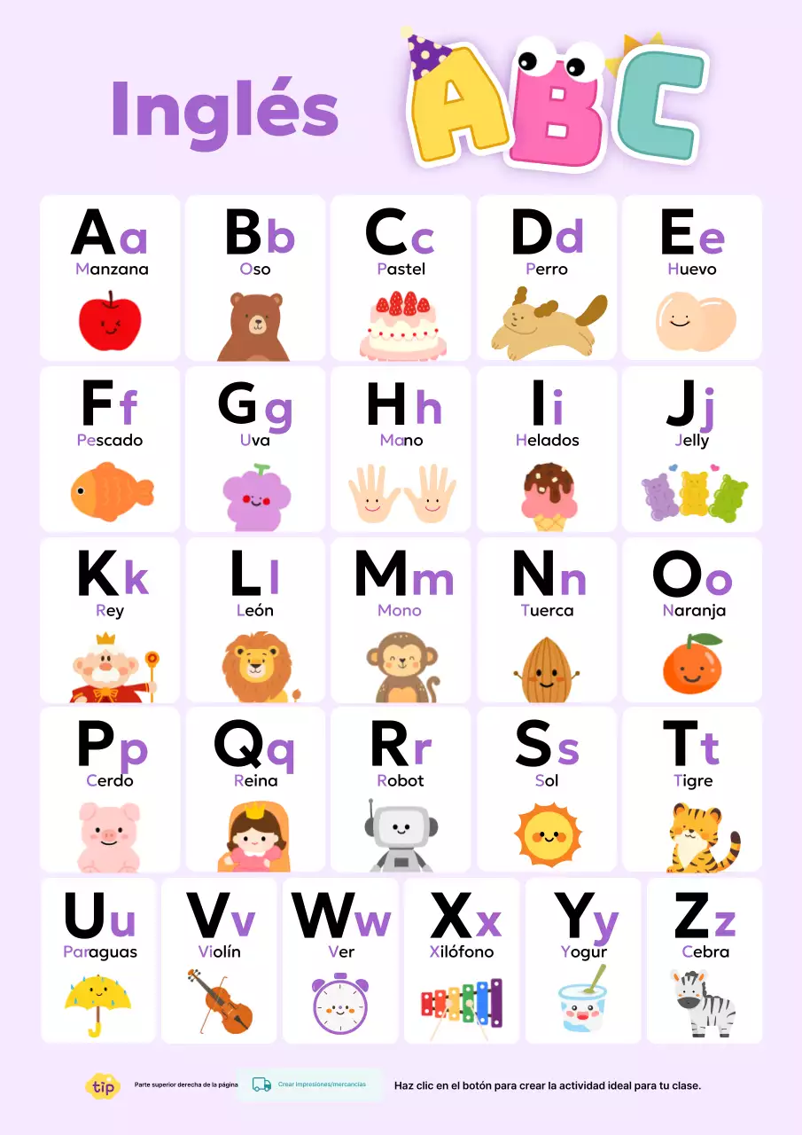 Los bonitos materiales educativos de inglés de Yeonbora