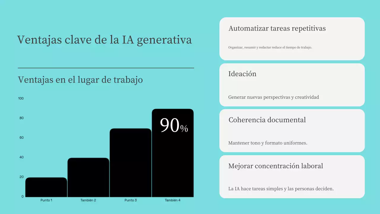 Presentación del curso de IA moderna en color verde azulado