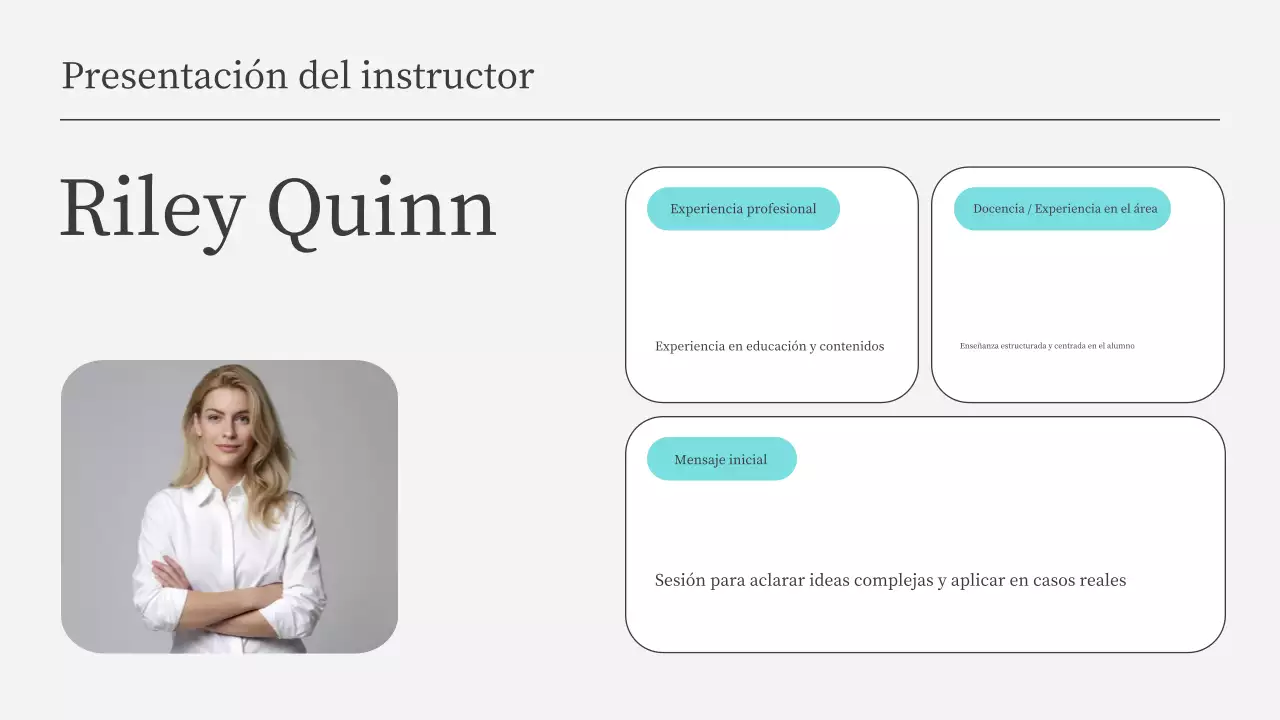 Presentación del curso de IA moderna en color verde azulado