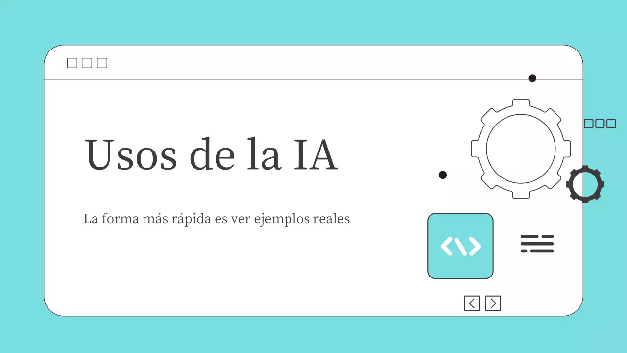 Presentación del curso de IA moderna en color verde azulado