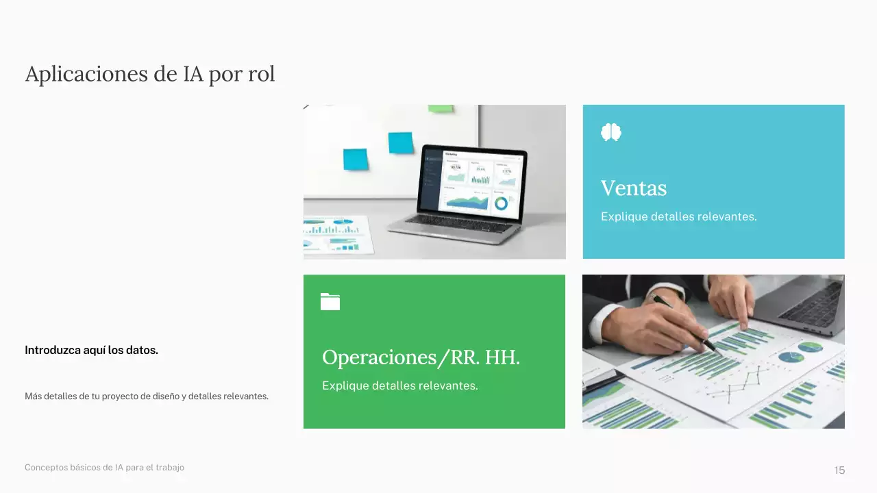 Presentación del curso de IA simple de Green and Blue