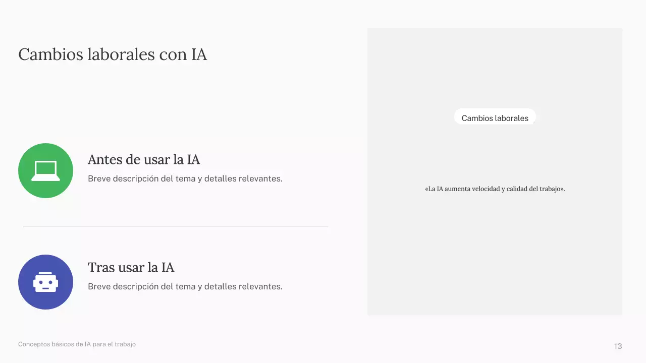 Presentación del curso de IA simple de Green and Blue