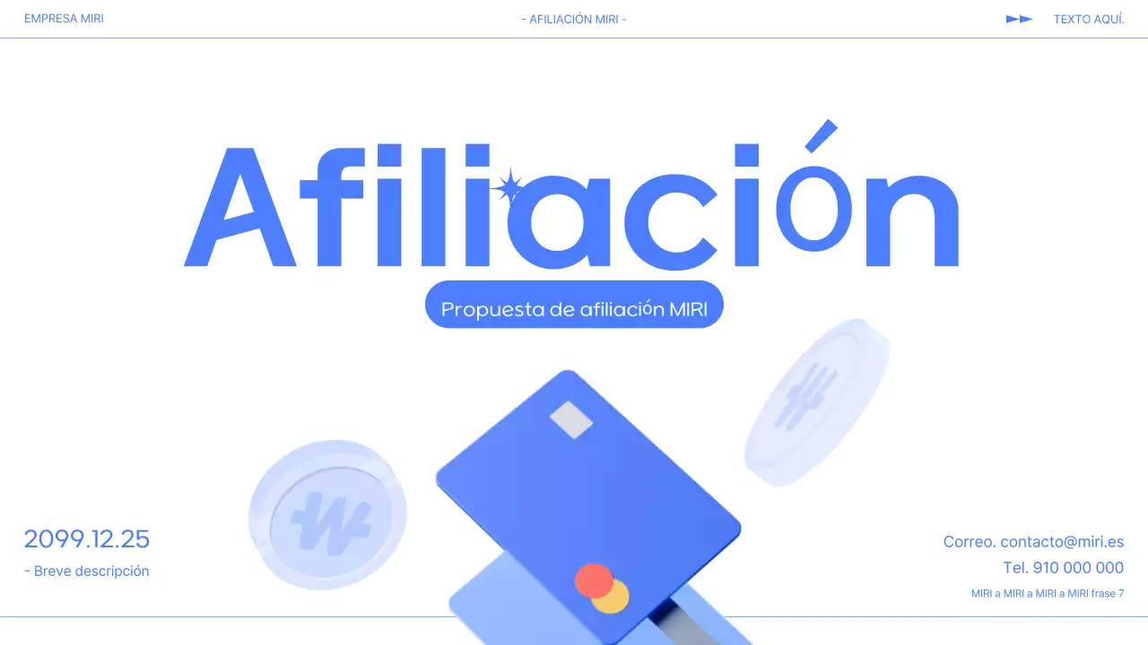 Oferta de membresía Blue Modern