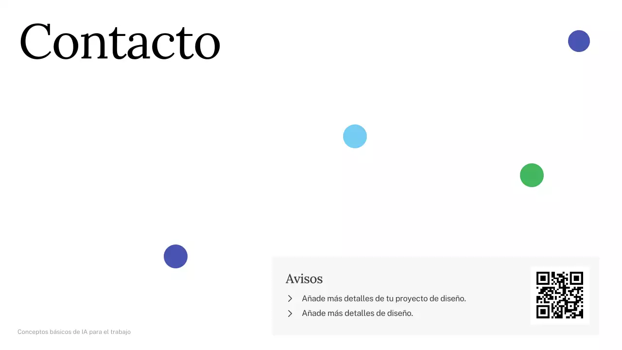 Presentación del curso de IA simple de Green and Blue