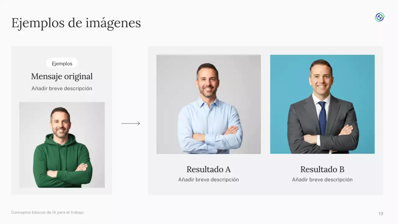 Presentación del curso de IA simple de Green and Blue