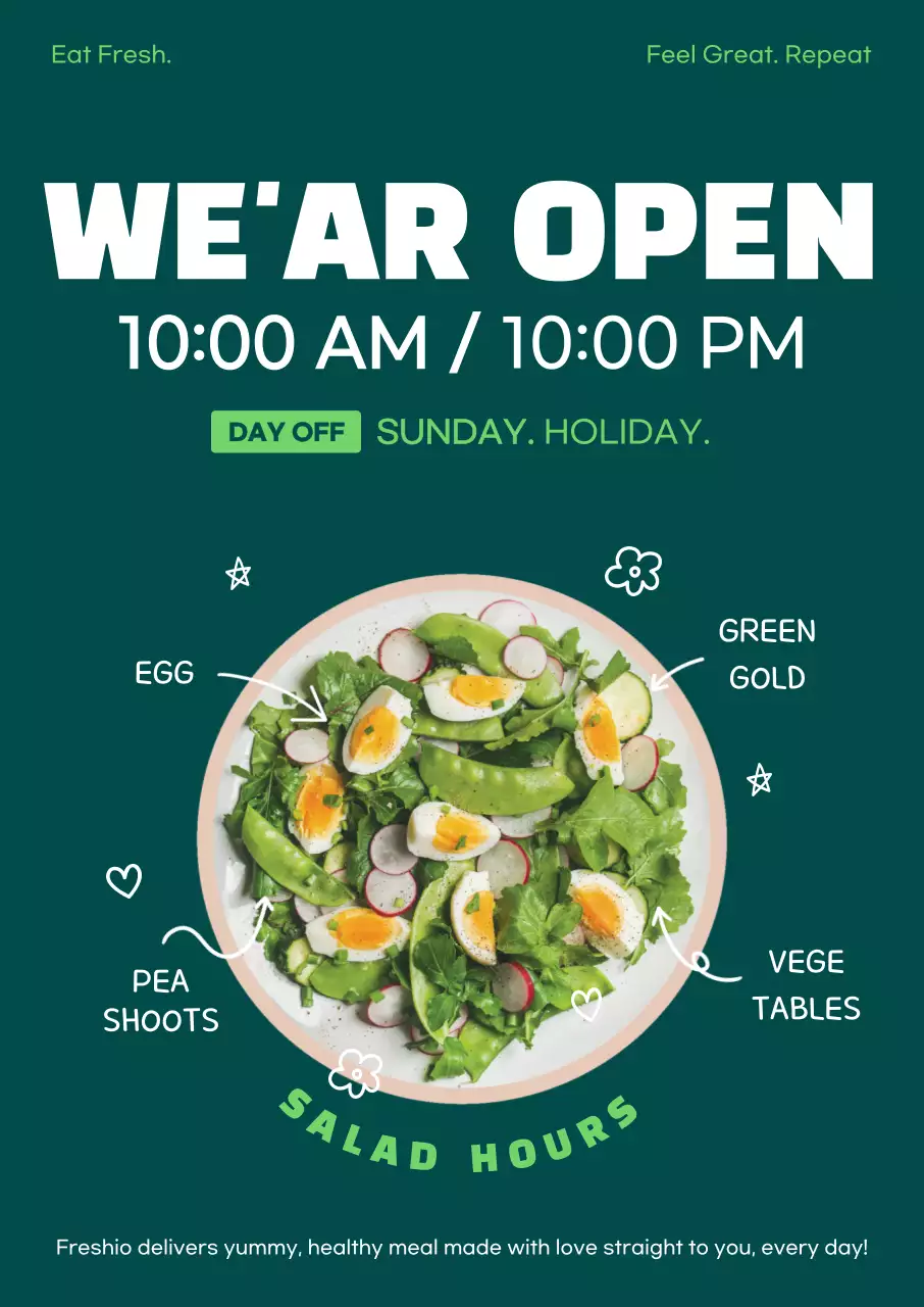 그린 모던 샐러드 홍보