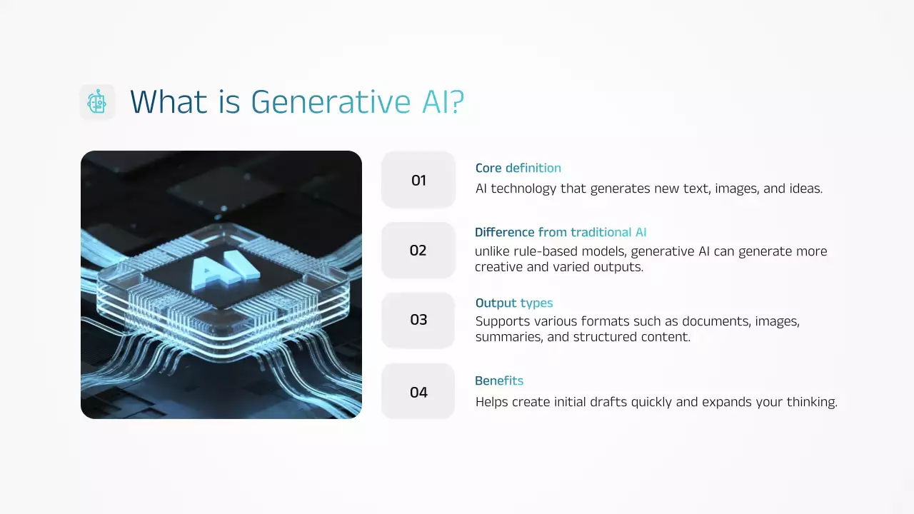 블루 모던 AI 교육 발표 프레젠테이션