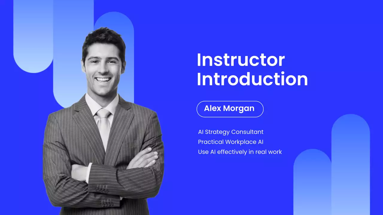 블루 모던 AI 교육 행사 발표