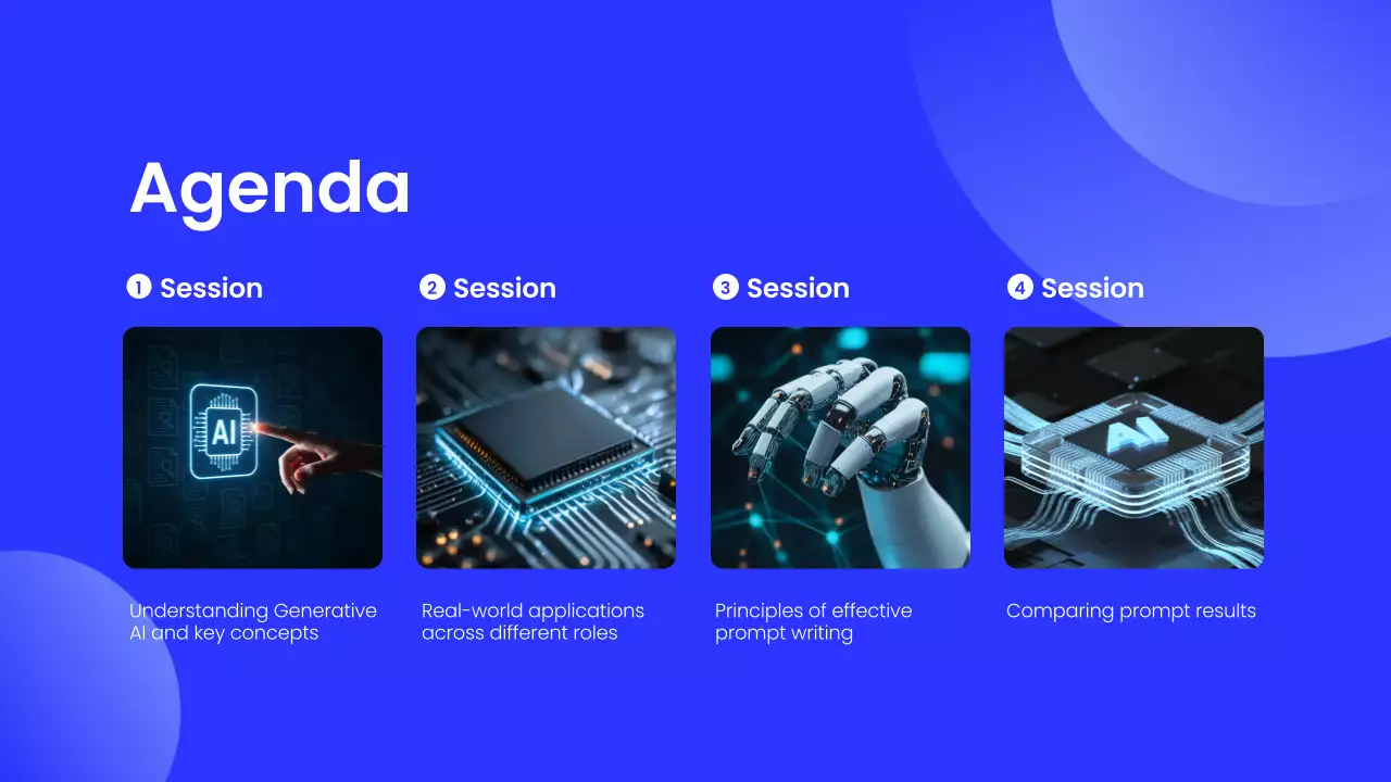 블루 모던 AI 교육 행사 발표