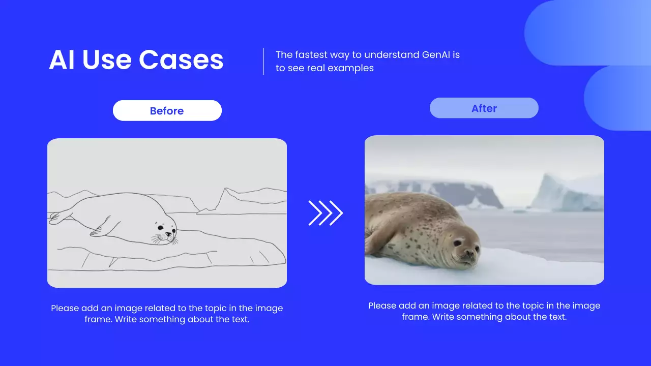 블루 모던 AI 교육 행사 발표