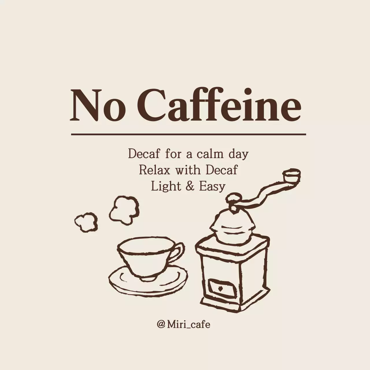 베이지 빈티지 커피 광고