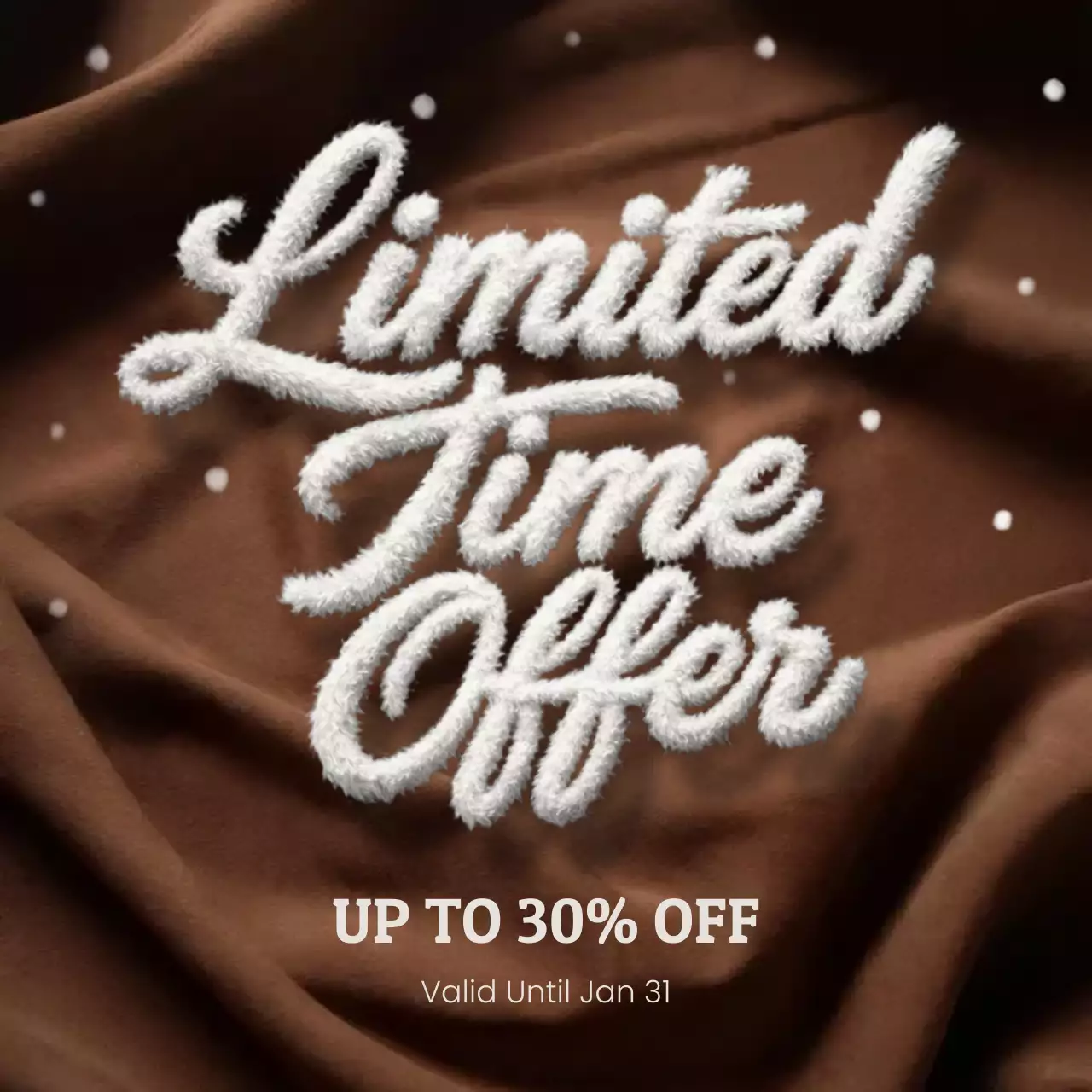 promosi penjualan elegan berwarna cokelat