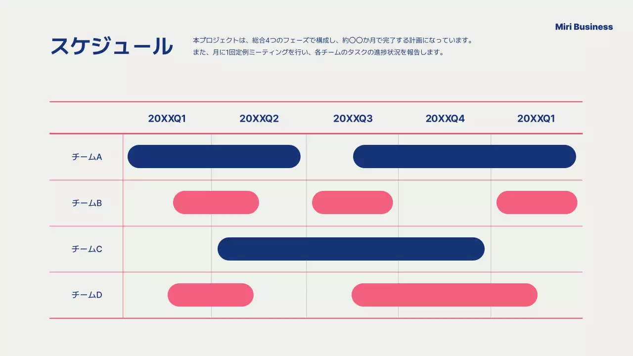 ネイビー モダン ビジネス プレゼンテーション