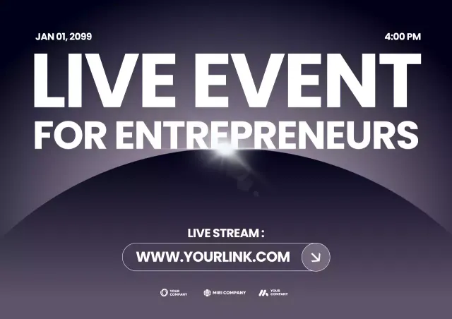 Purple modern entrepreneurship announcement