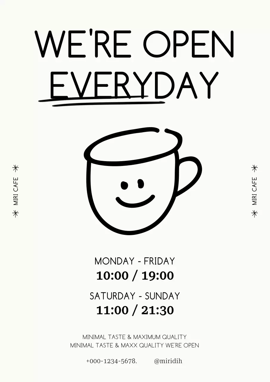 아이보리 미니멀 카페 오픈