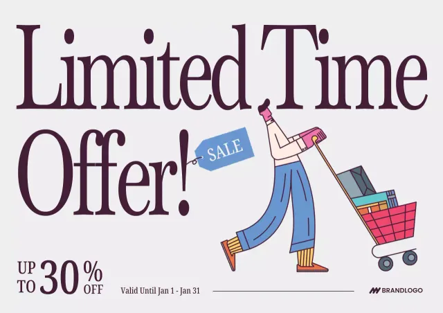 Promosi penjualan retro ungu