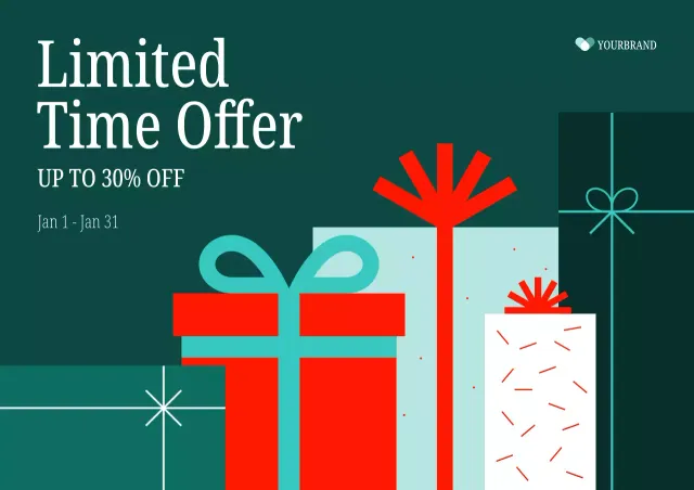 teal modern sale promotion