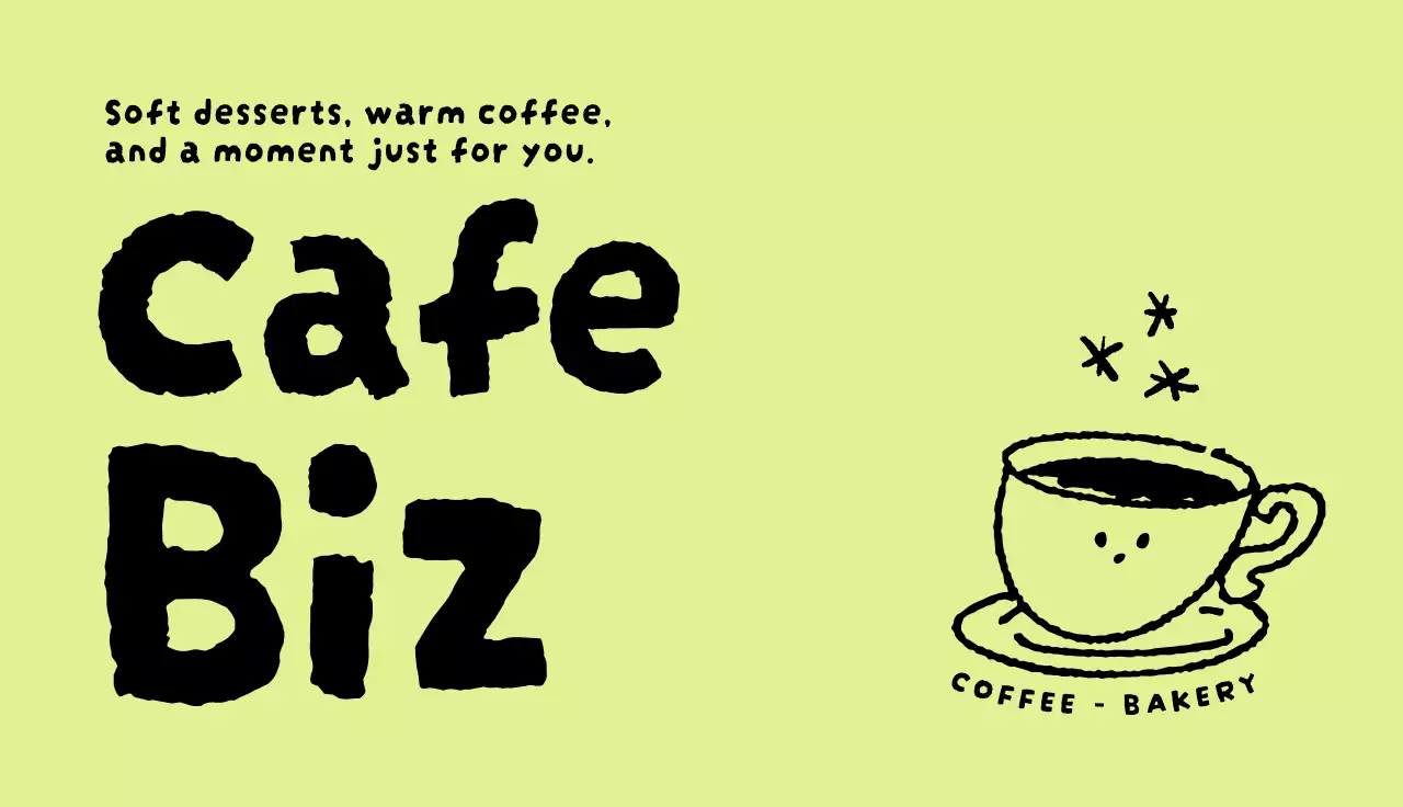 연두 심플 카페 광고