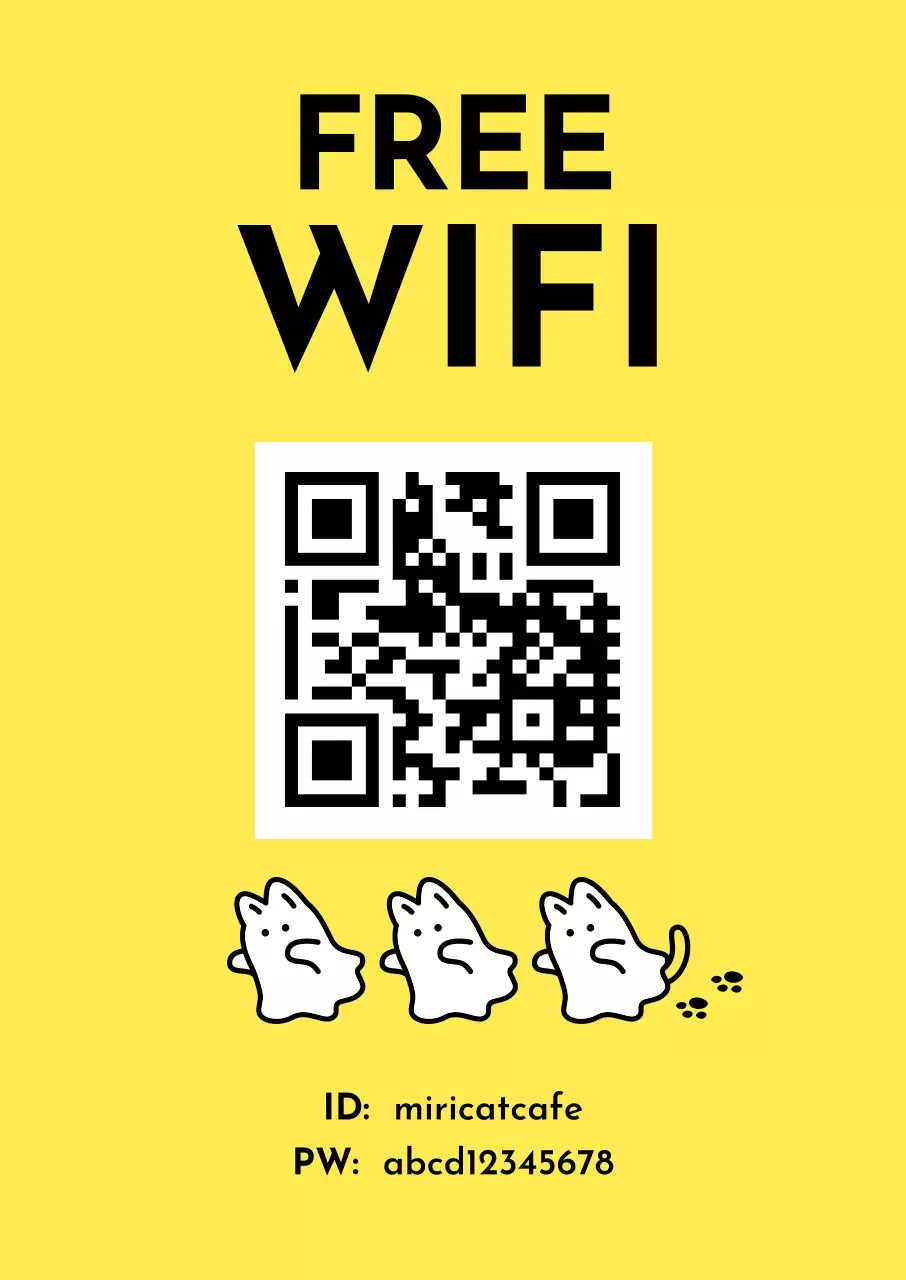 노랑 심플 카페 안내