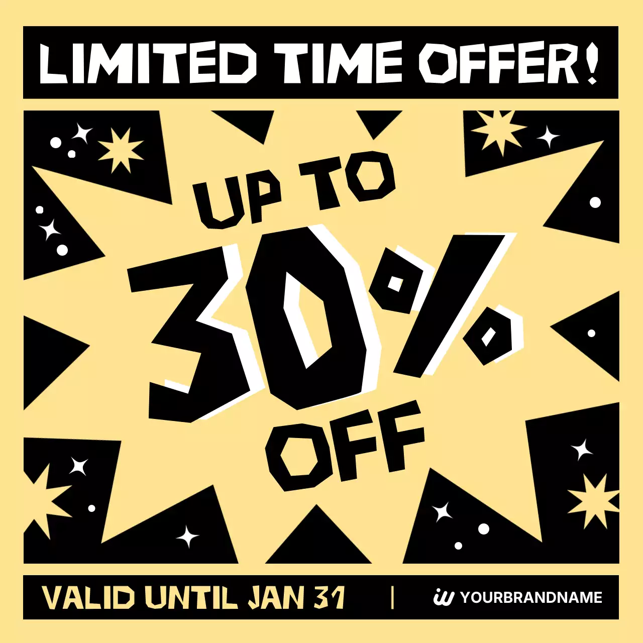 promosi penjualan warna kuning tebal