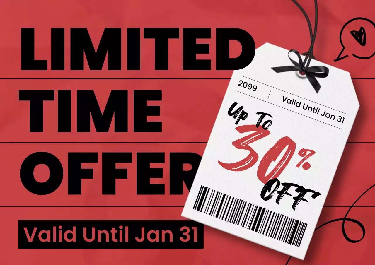 promosi diskon besar berwarna merah