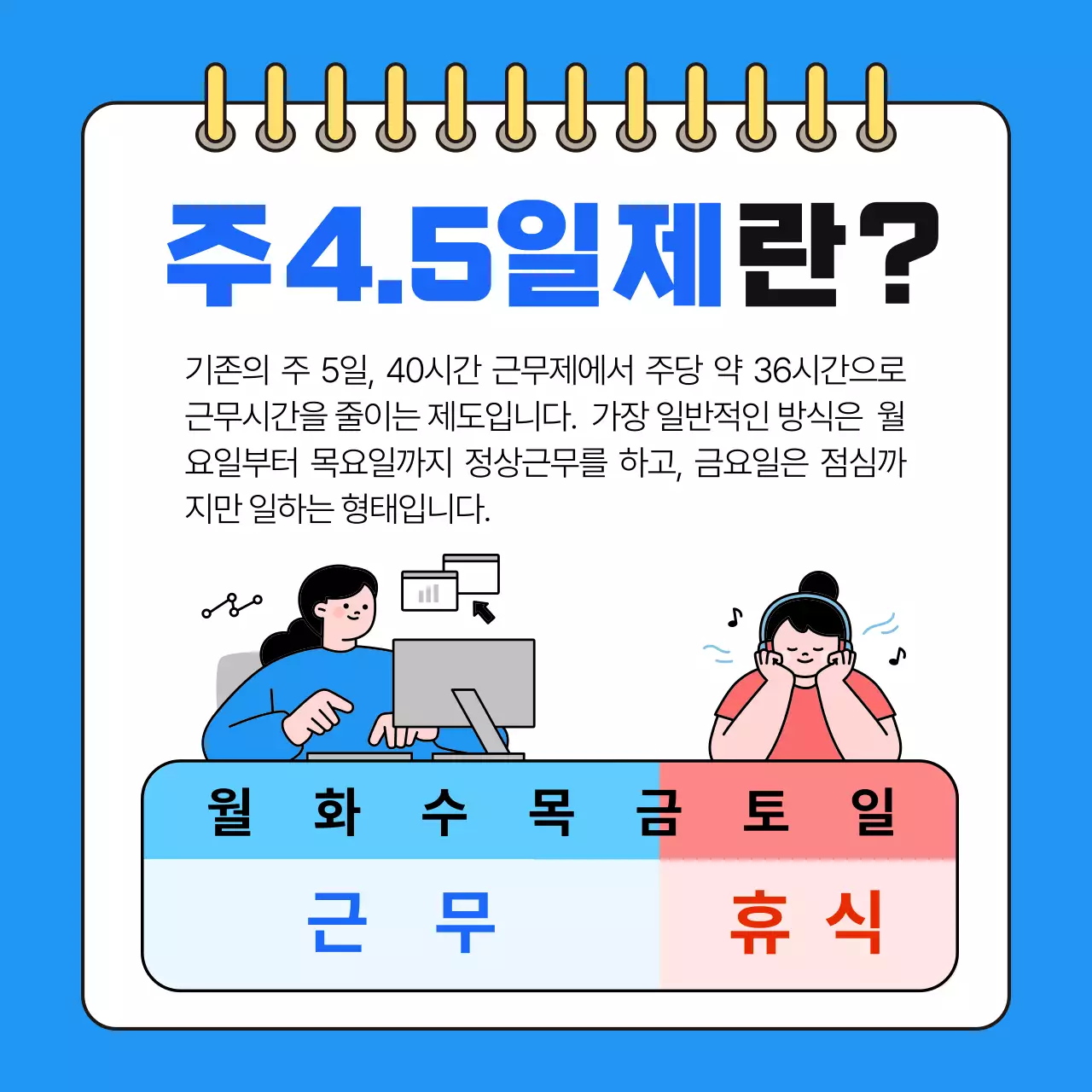 파랑 모던 근무제도 안내