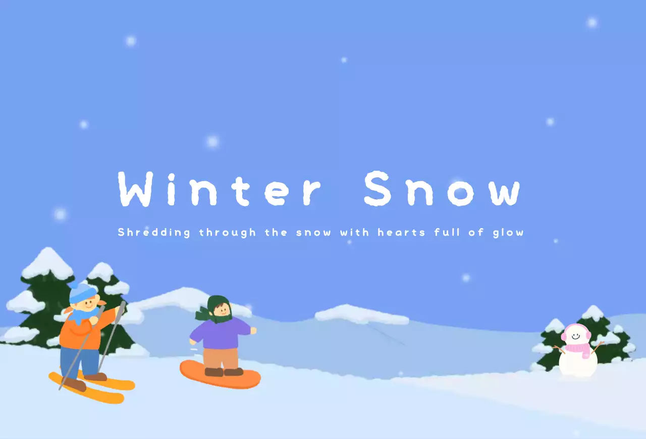 하늘색 아기자기한 겨울 놀이