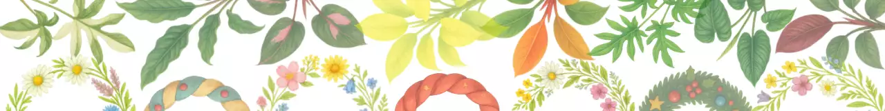 초록 아기자기한 파티 장식 스티커