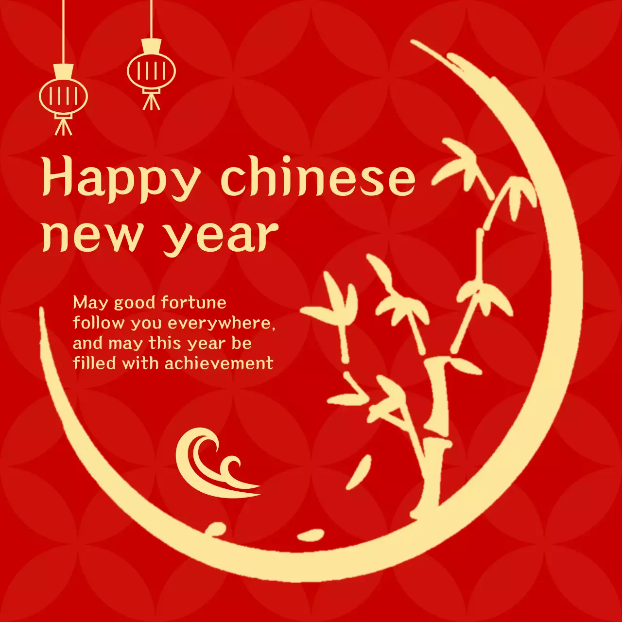 빨강 전통 새해 인사