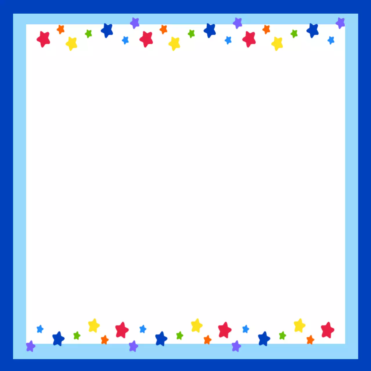 파랑 아기자기한 별 프레임