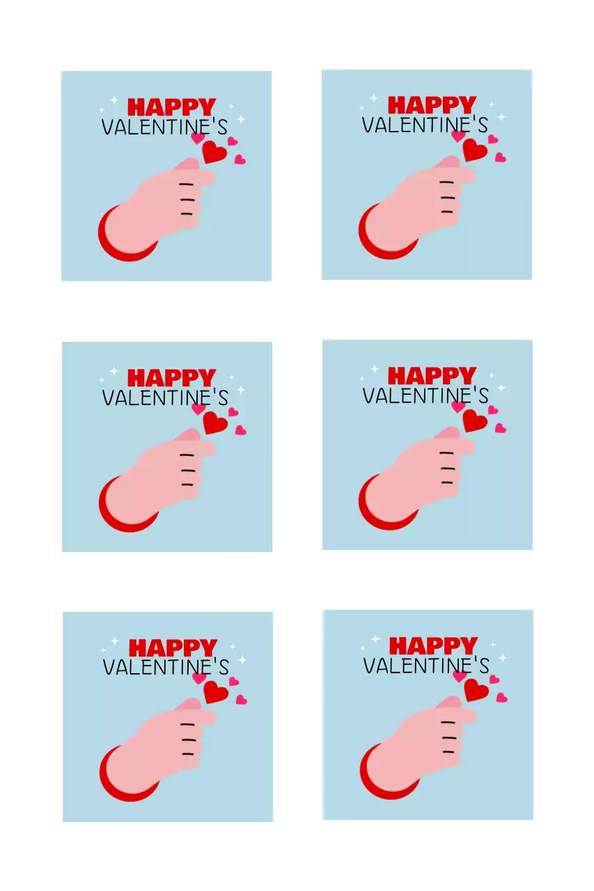 하늘색 심플 발렌타인데이 홍보