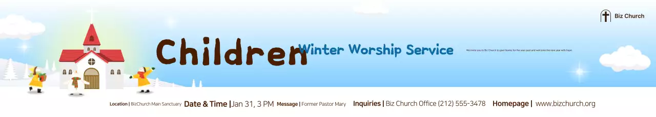 Sky Blue Simple Worship Guide