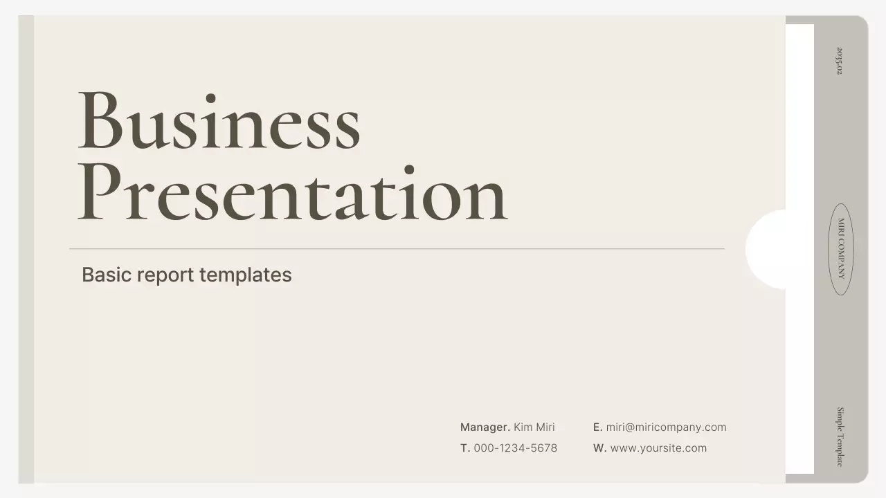 Beige Basic Report Manual