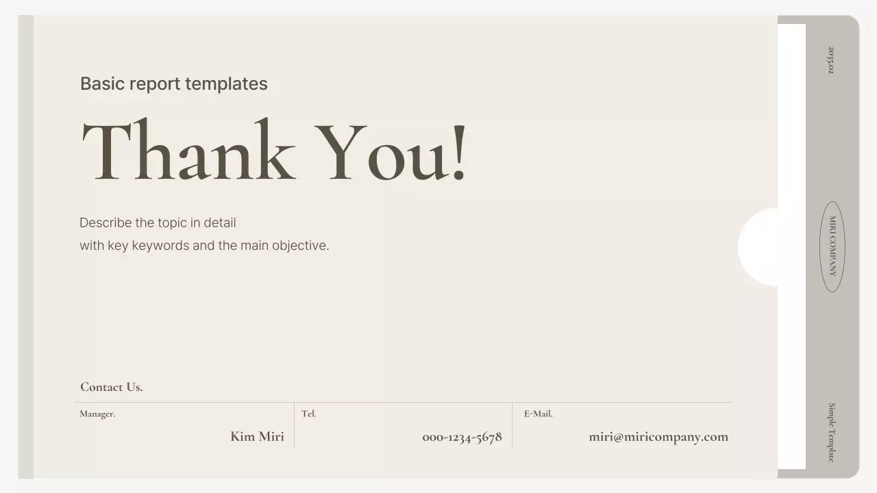 Beige Basic Report Manual