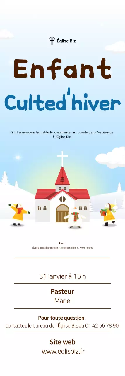 Guide de culte simple Sky Blue