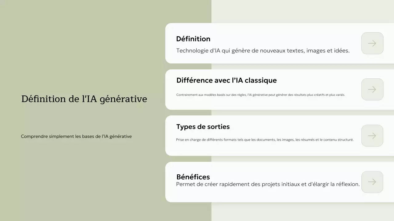 Invitation à un cours d'IA minimaliste beige - Présentation