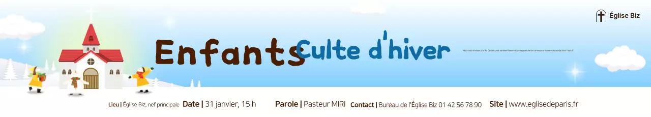 Guide de culte simple Sky Blue