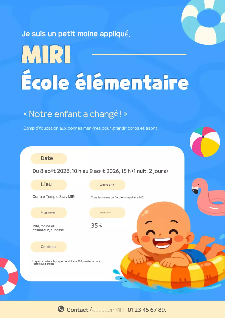 Promotion de l'éducation des enfants Blue Baby