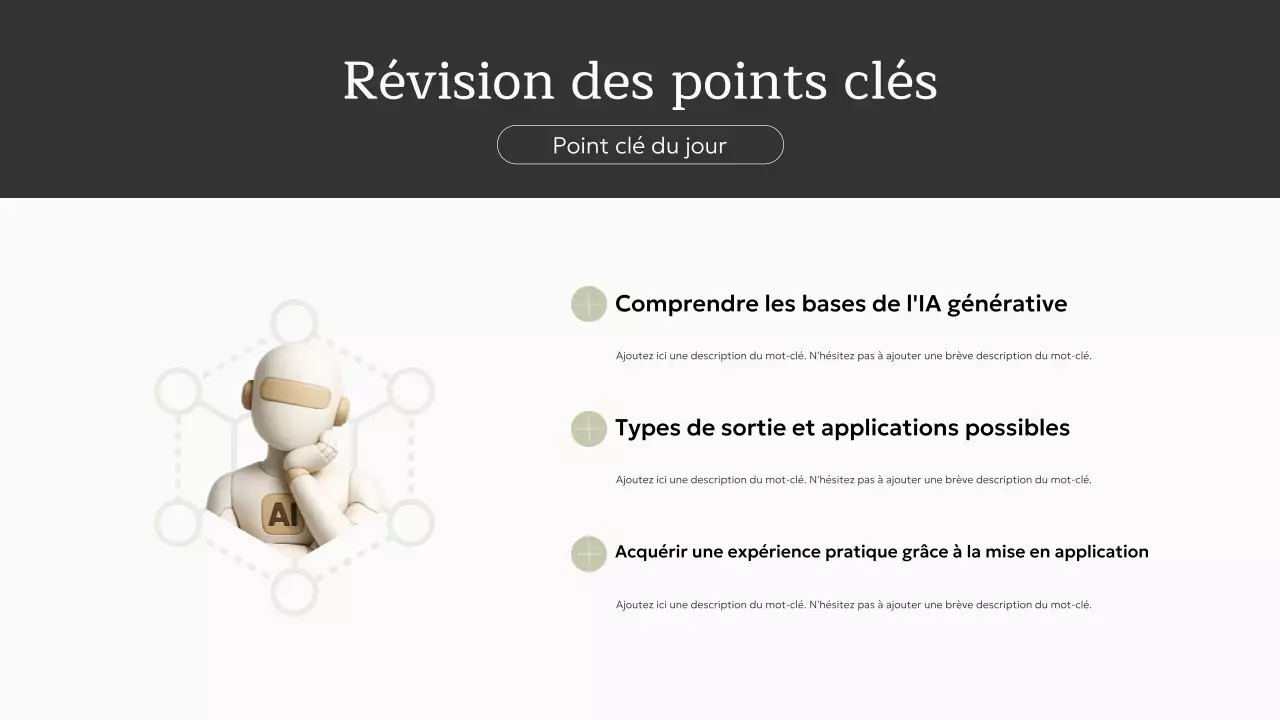 Invitation à un cours d'IA minimaliste beige - Présentation