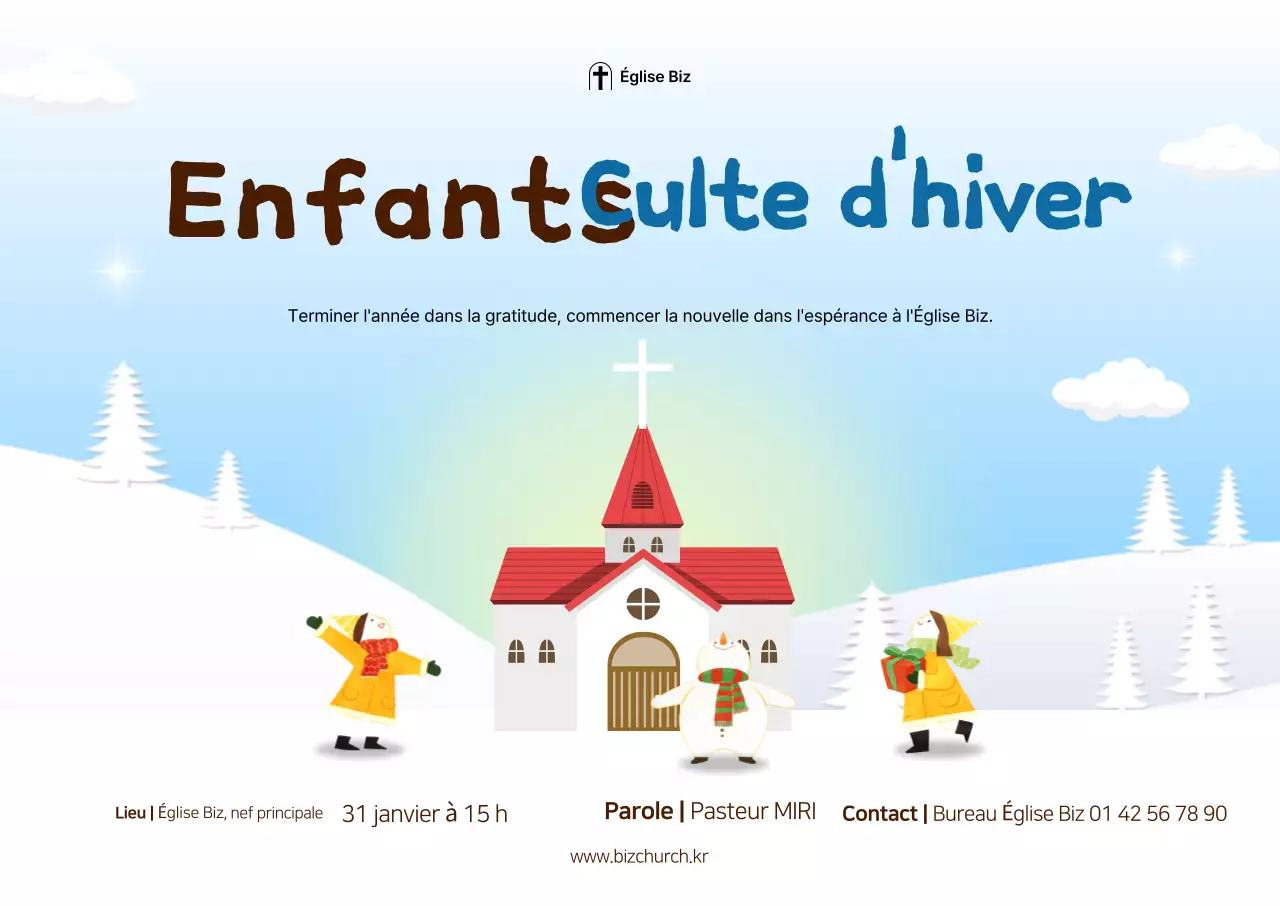 Guide de culte simple Sky Blue