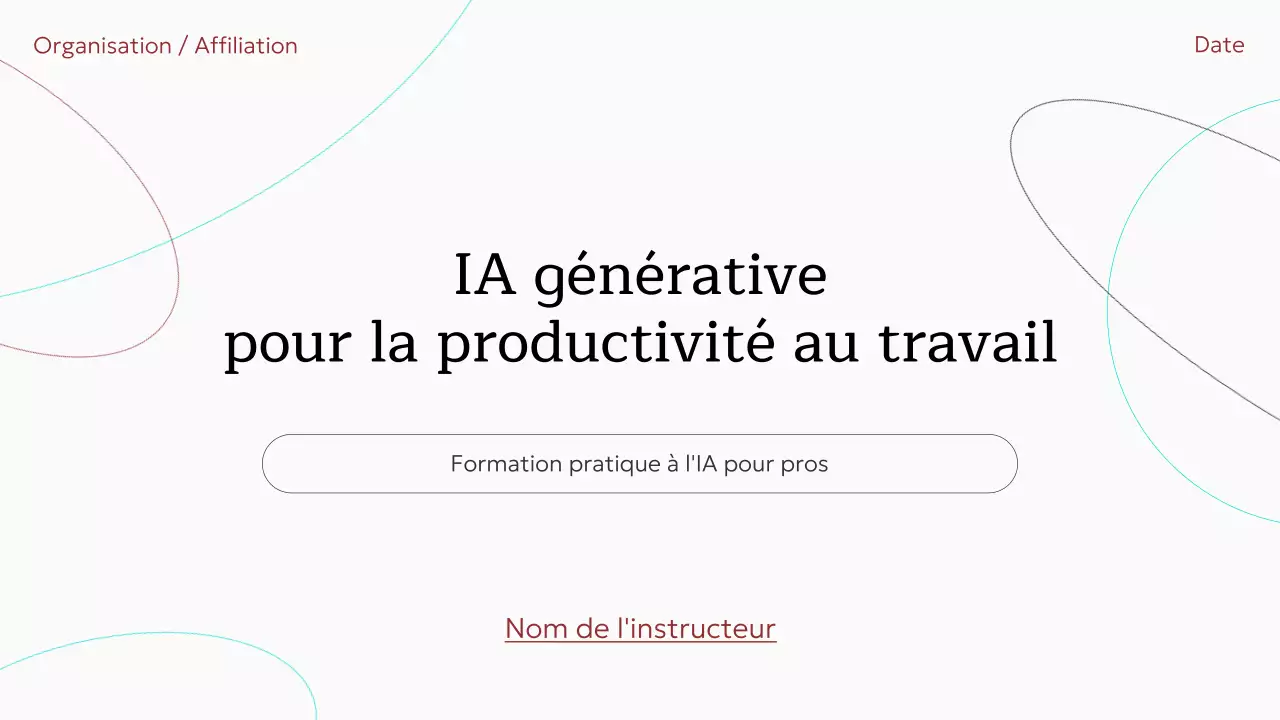 Invitation à un cours d'IA minimaliste beige - Présentation