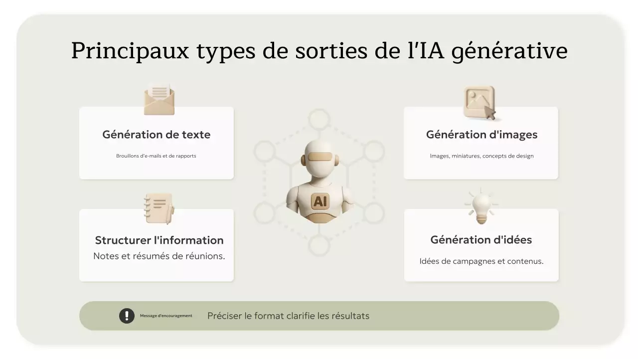 Invitation à un cours d'IA minimaliste beige - Présentation