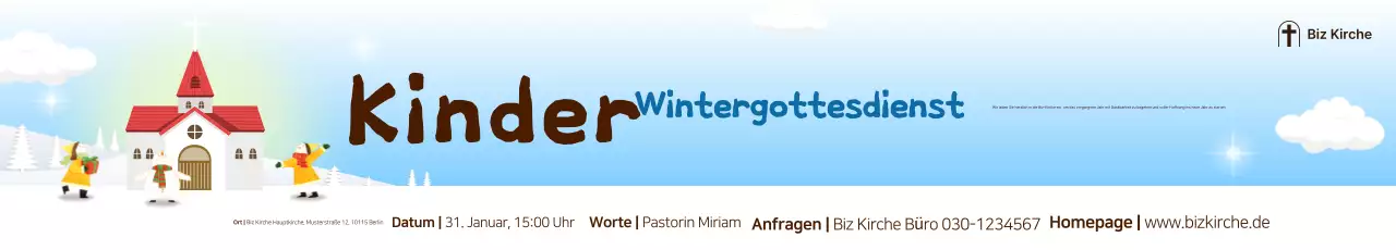 Sky Blue Einfacher Gottesdienstleitfaden