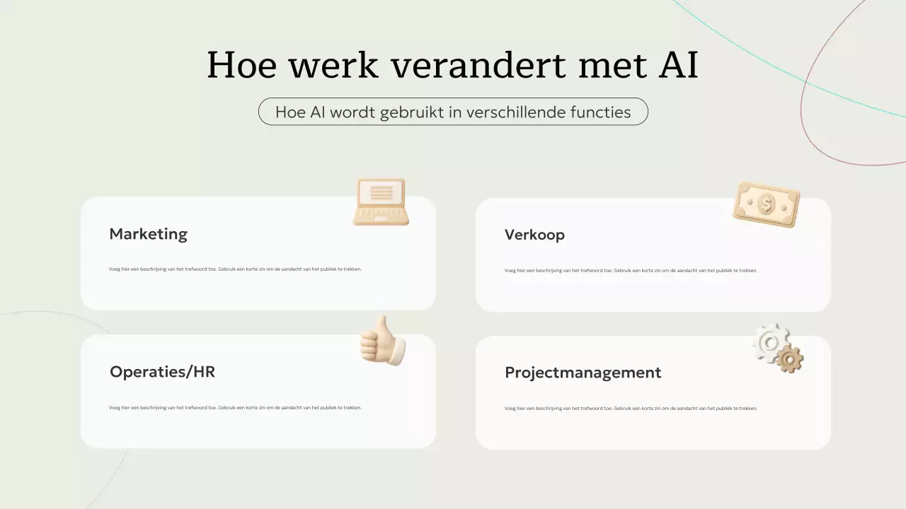 beige minimalistische AI-cursus uitnodiging Presentatie