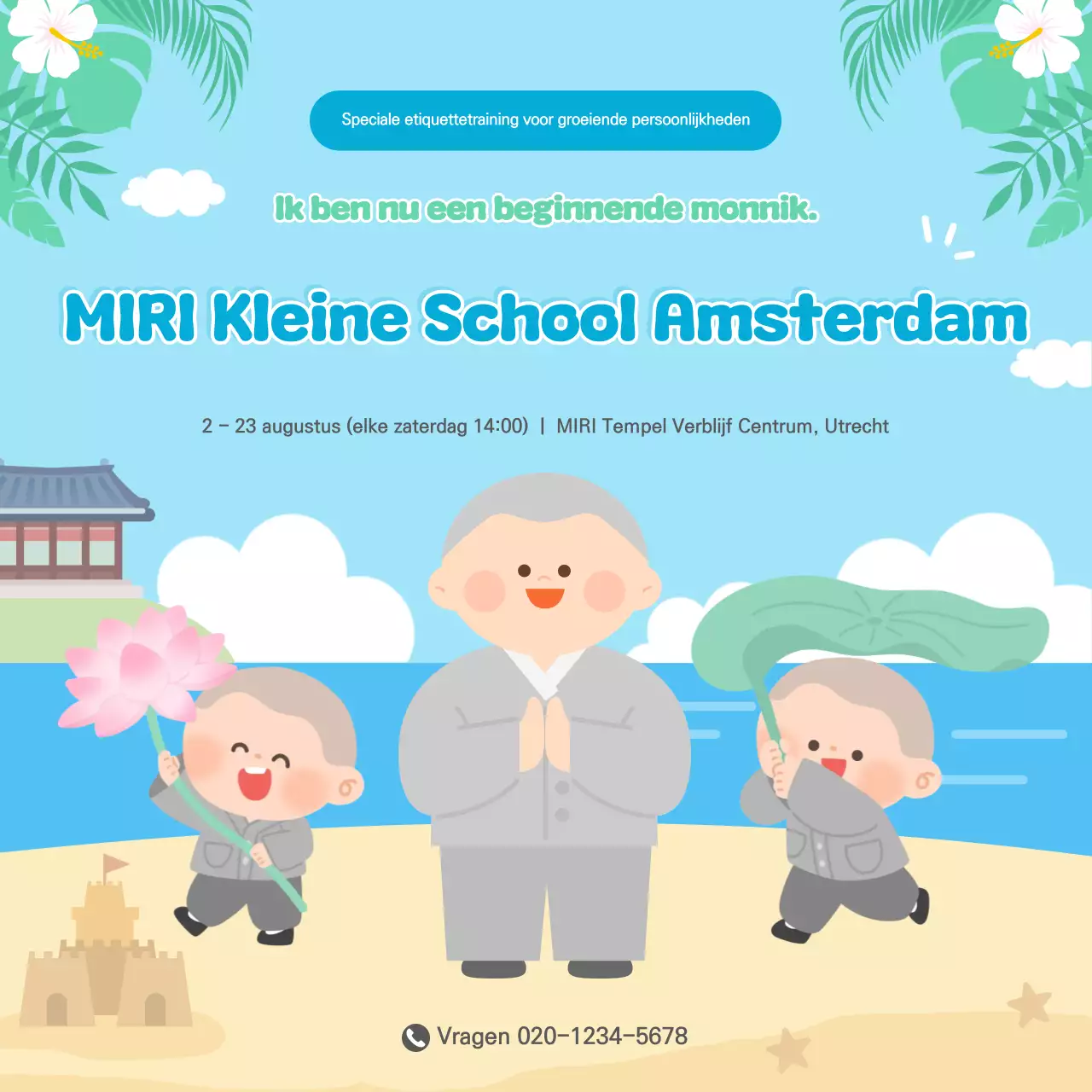 Hemelsblauw Leuk Educatief Evenement