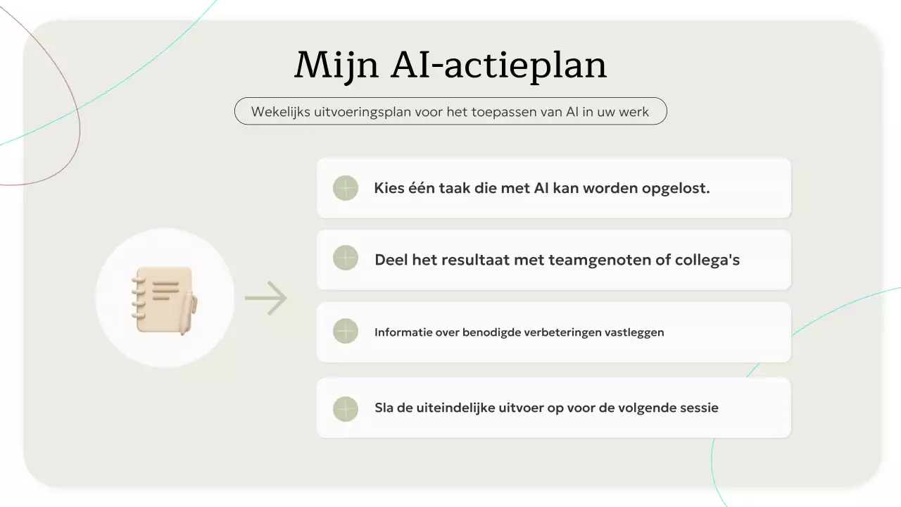 beige minimalistische AI-cursus uitnodiging Presentatie
