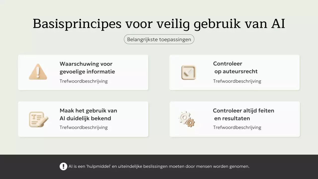 beige minimalistische AI-cursus uitnodiging Presentatie