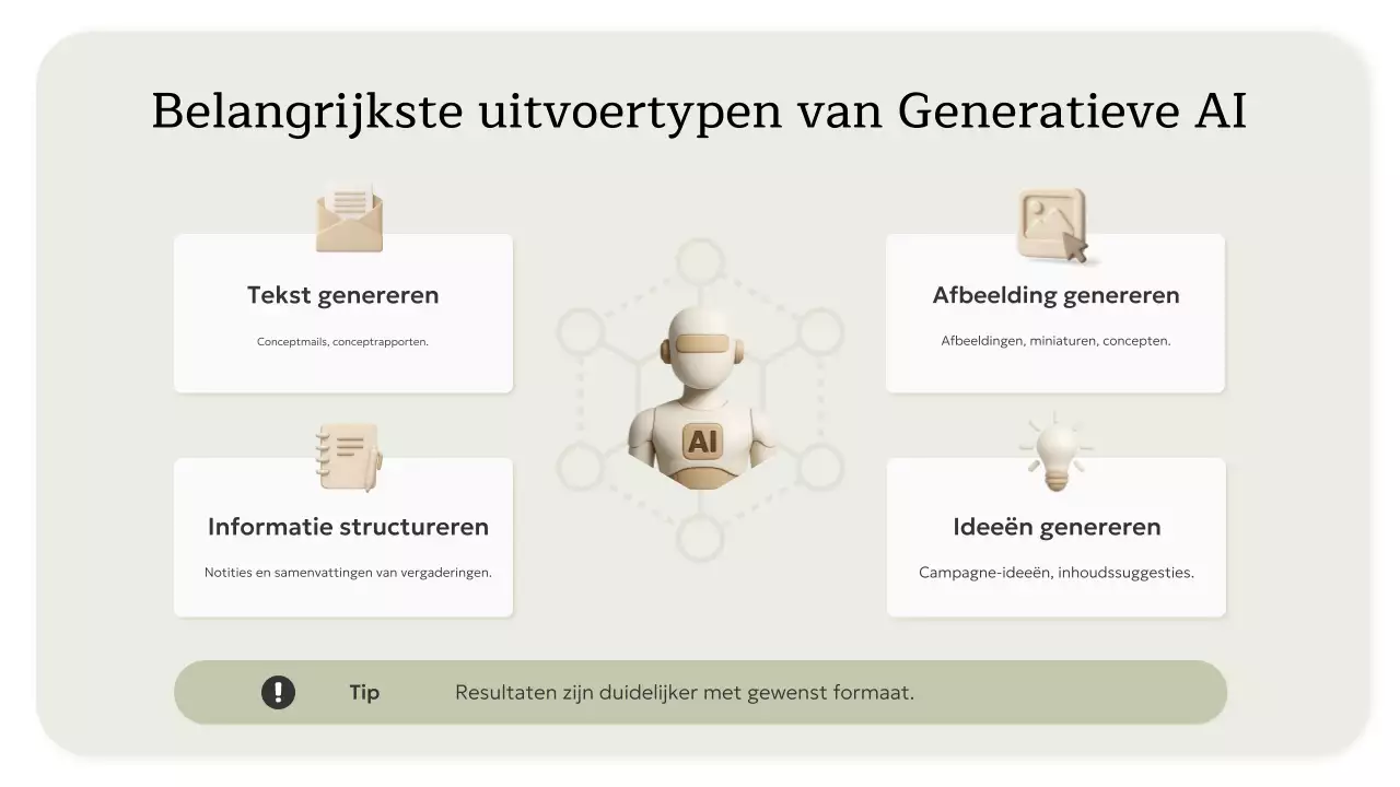 beige minimalistische AI-cursus uitnodiging Presentatie