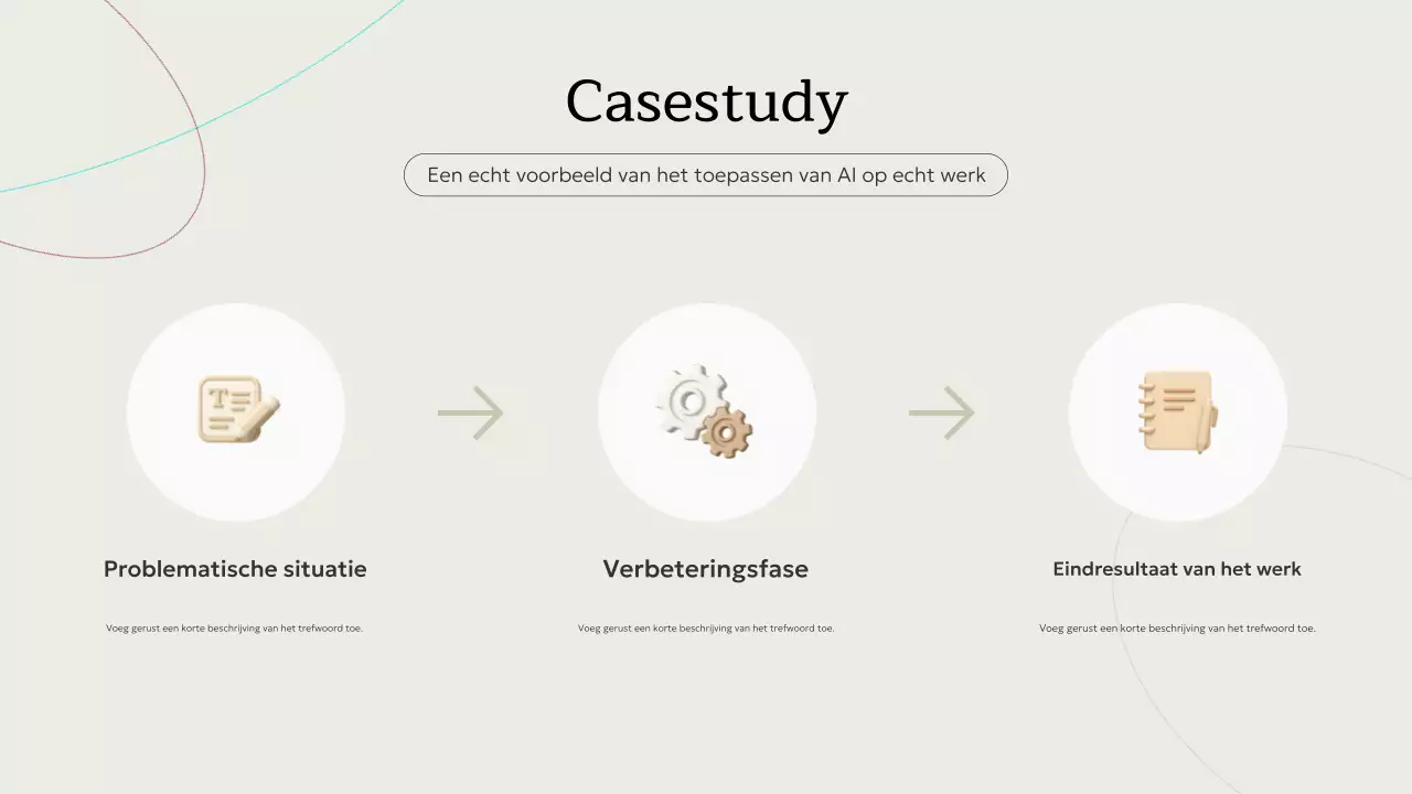 beige minimalistische AI-cursus uitnodiging Presentatie