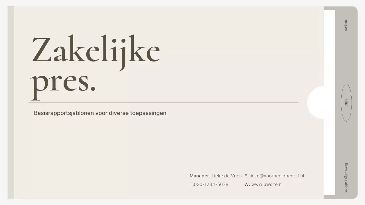 Beige Basis Rapporthandleiding